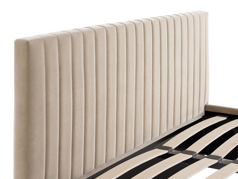 Land Of Beds Mia Beige Fabric Single Ottoman Bed5