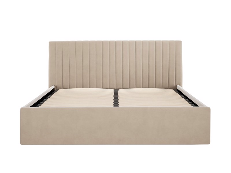 Land Of Beds Mia Beige Fabric Single Ottoman Bed6