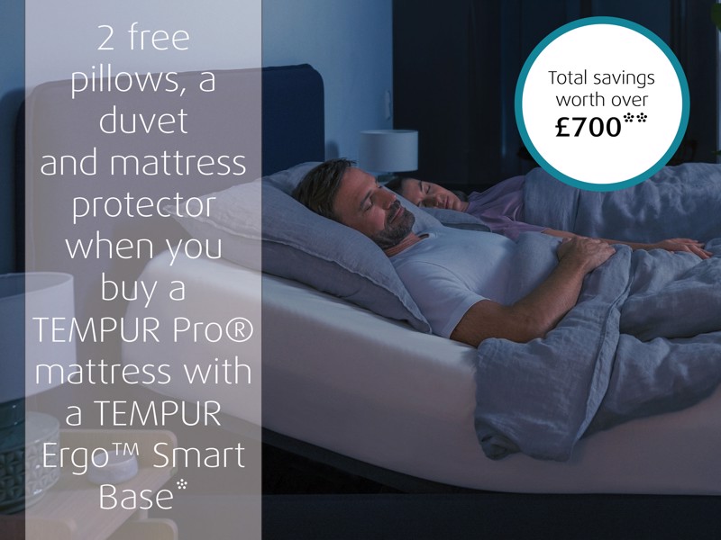 Tempur SmartCool Mattress With Ergo Smart Vertical Adjustable Bed2