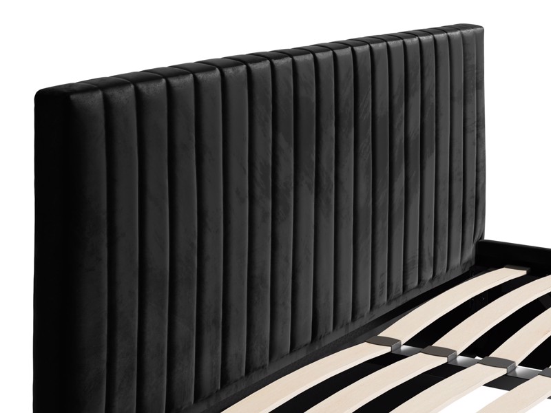 Land Of Beds Mia Black Fabric Ottoman Bed4