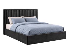 Land Of Beds Mia Black Fabric Ottoman Bed5