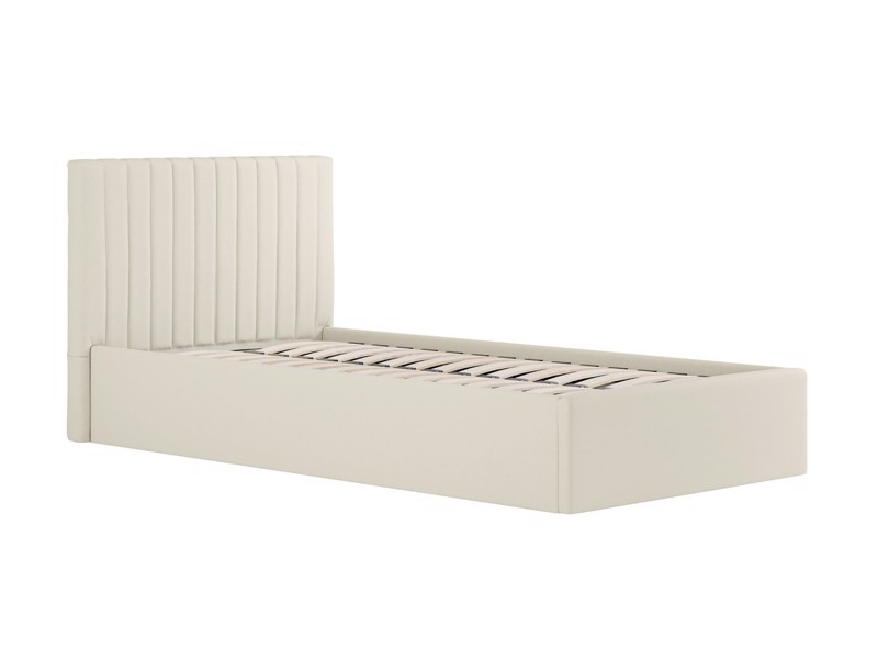Land Of Beds Mia Cream Fabric Ottoman Bed6