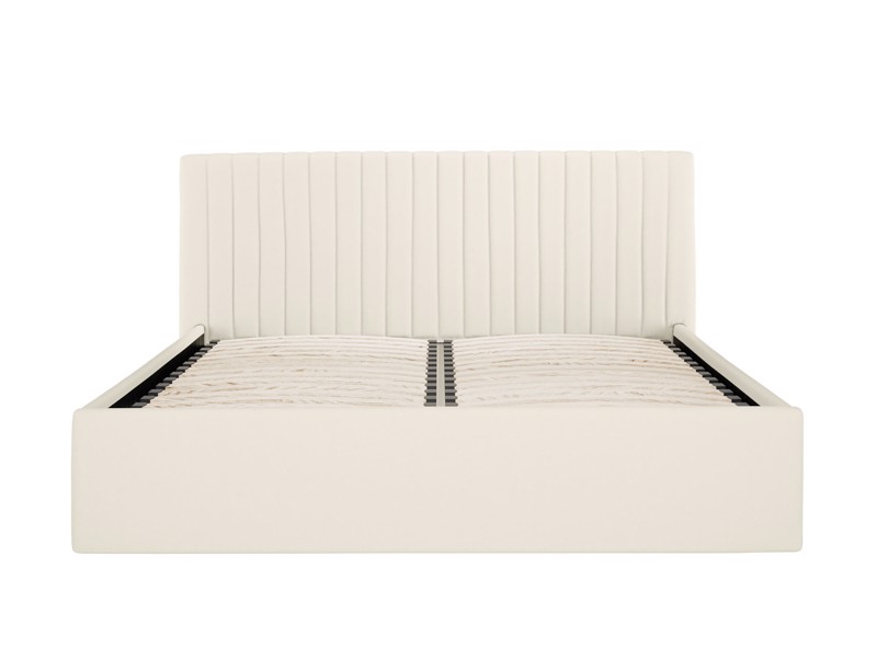 Land Of Beds Mia Cream Fabric Single Ottoman Bed6