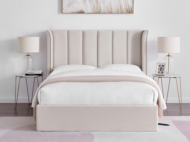 Land Of Beds King Size - CLEARANCE STOCK - Brimsley Natural Ottoman Bed3