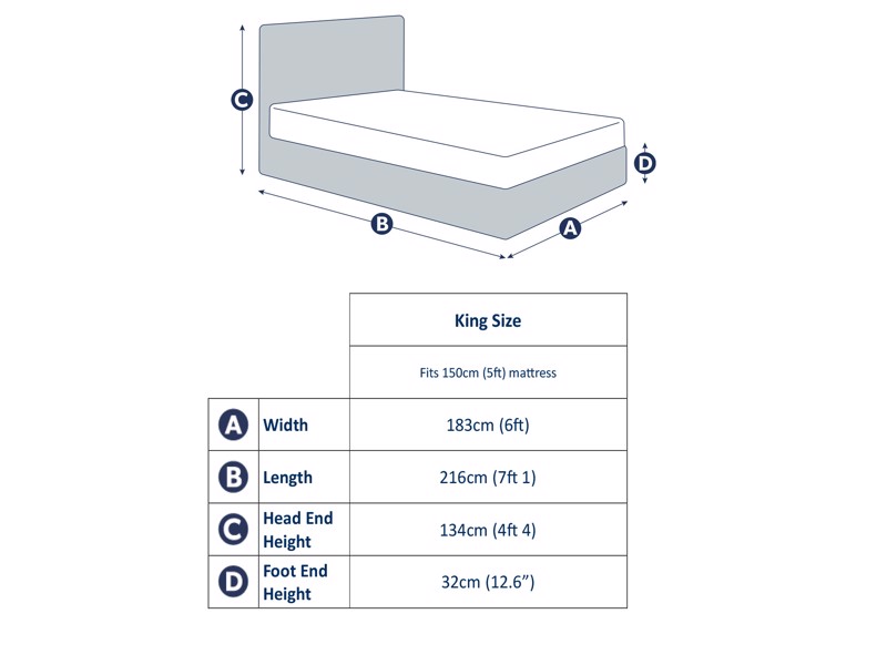 Land Of Beds King Size - CLEARANCE STOCK - Brimsley Natural Ottoman Bed6