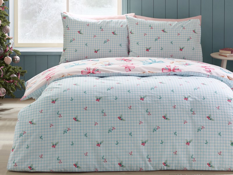 Catherine Lansfield Christmas Bows & Bells Duvet Cover Set3