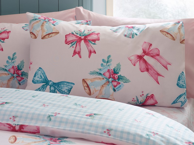 Catherine Lansfield Christmas Bows & Bells Duvet Cover Set5