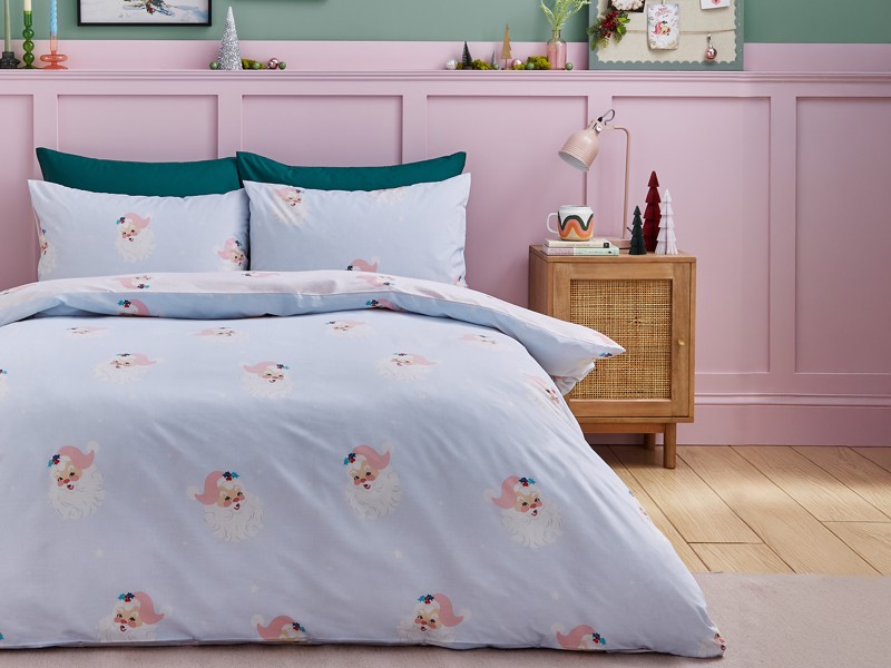Catherine Lansfield Vintage Christmas Santa Duvet Cover Set3
