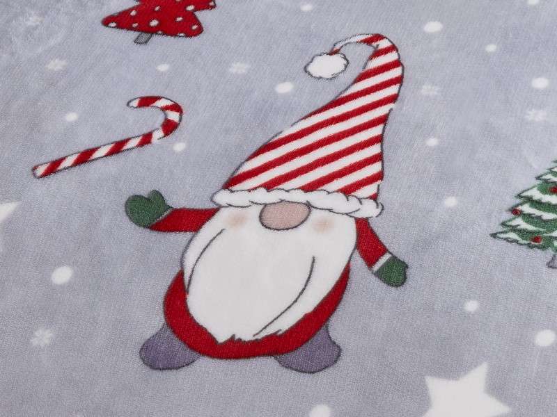 Catherine Lansfield Christmas Festive Gnomes Grey Duvet Cover Set3