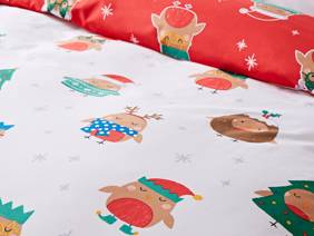 Catherine Lansfield Christmas Party Robins Duvet Cover Set4