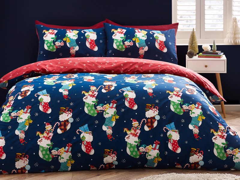 Catherine Lansfield Christmas Elves Duvet Cover Set2