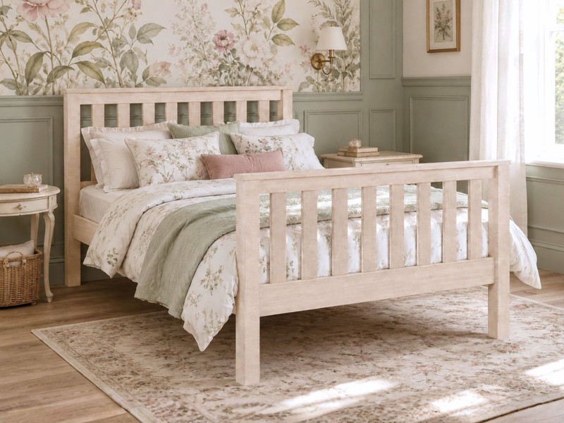 Land Of Beds Thornby High Foot End Wooden Bed Frame1