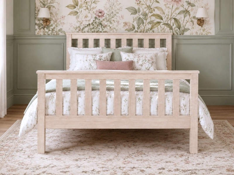 Land Of Beds Thornby High Foot End Wooden Bed Frame2