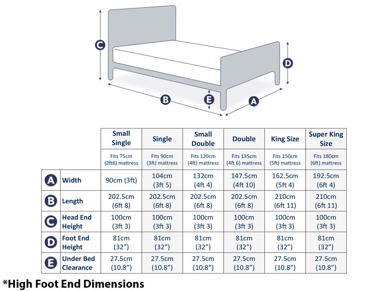 Land Of Beds Meadowcroft Wooden Bed Frame8