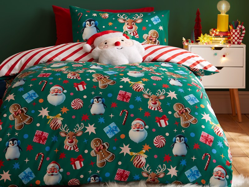 Catherine Lansfield Christmas Icons Duvet Cover Set2
