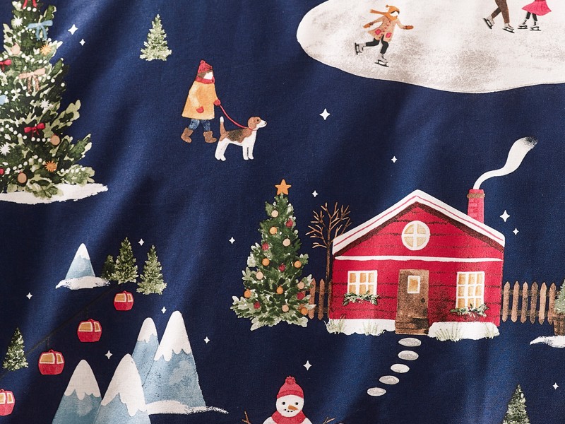 Catherine Lansfield Christmas Ski Village Super King Size Duvet Cover Set6