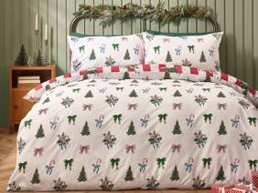 Catherine Lansfield Christmas Stripe Duvet Cover Set3