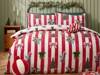 Catherine Lansfield Christmas Stripe Super King Size Duvet Cover Set1