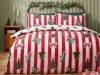 Catherine Lansfield Christmas Stripe Super King Size Duvet Cover Set2