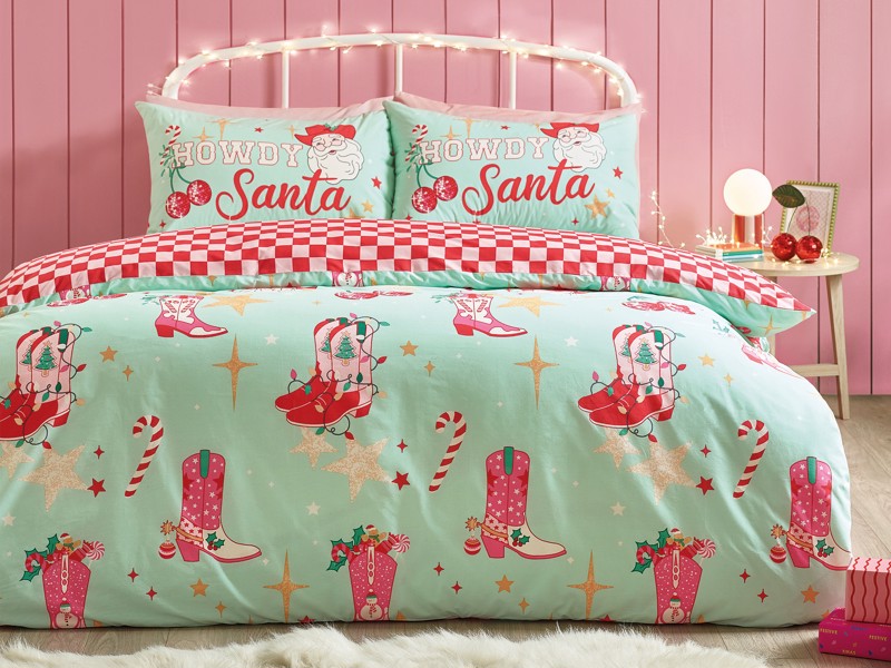 Catherine Lansfield Santas Howdy Christmas Duvet Cover Set2