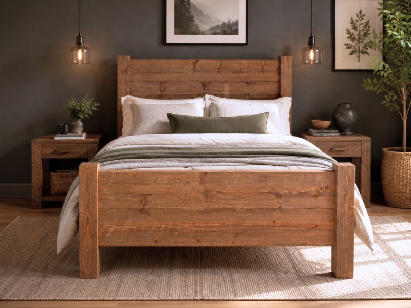 Land Of Beds Heathmore Wooden Bed Frame2