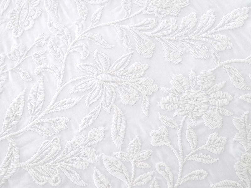 Bianca Fine Linens Embroidery Floral Super King Size Duvet Cover Set5