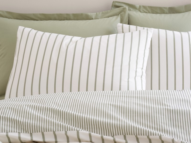 Bianca Fine Linens Hampton Stripe Green Duvet Cover Set2