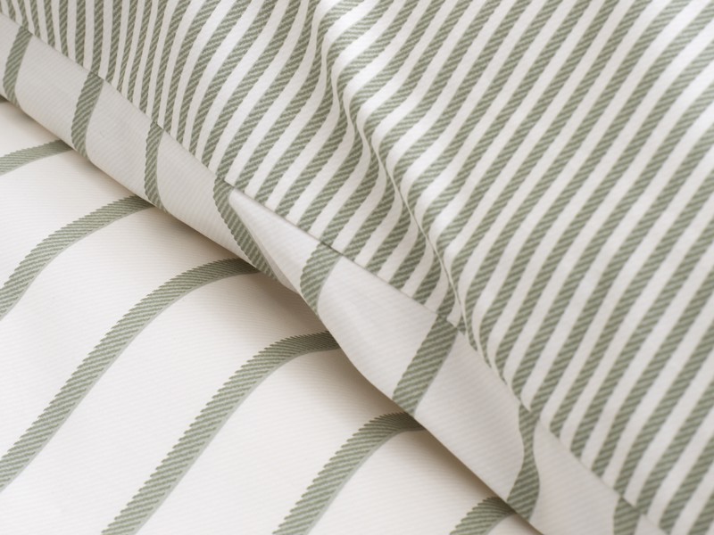 Bianca Fine Linens Hampton Stripe Green Duvet Cover Set4