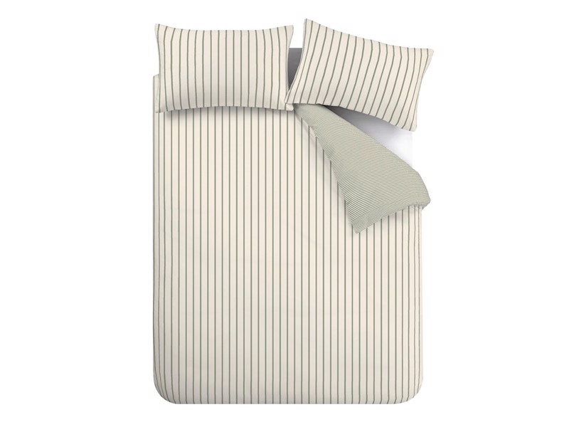 Bianca Fine Linens Hampton Stripe Green Duvet Cover Set7