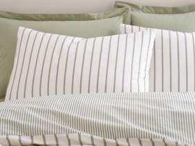 Bianca Fine Linens Hampton Stripe Green Duvet Cover Set2