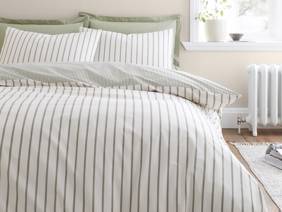 Bianca Fine Linens Hampton Stripe Green Duvet Cover Set5