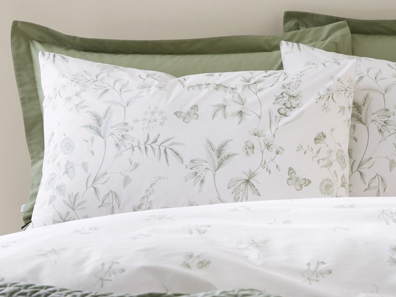 Bianca Fine Linens Thea Floral Green Duvet Cover Set2