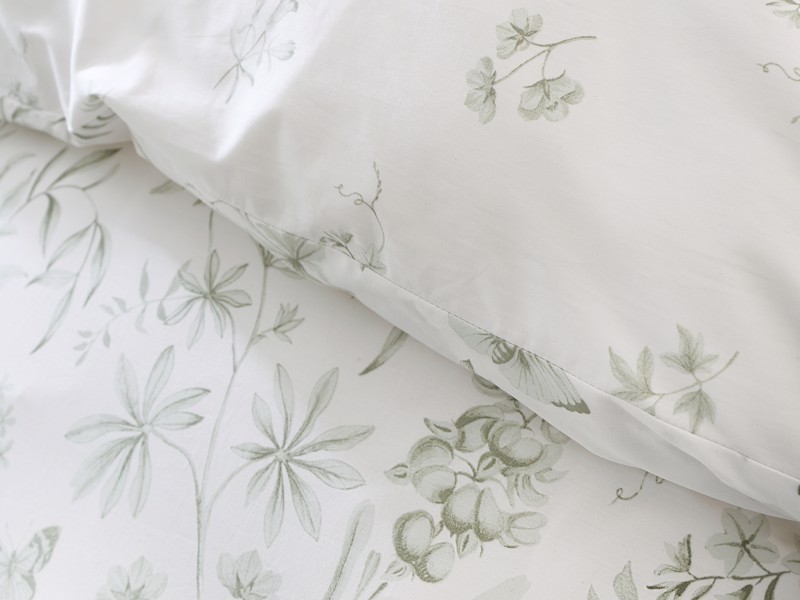 Bianca Fine Linens Thea Floral Green Duvet Cover Set3
