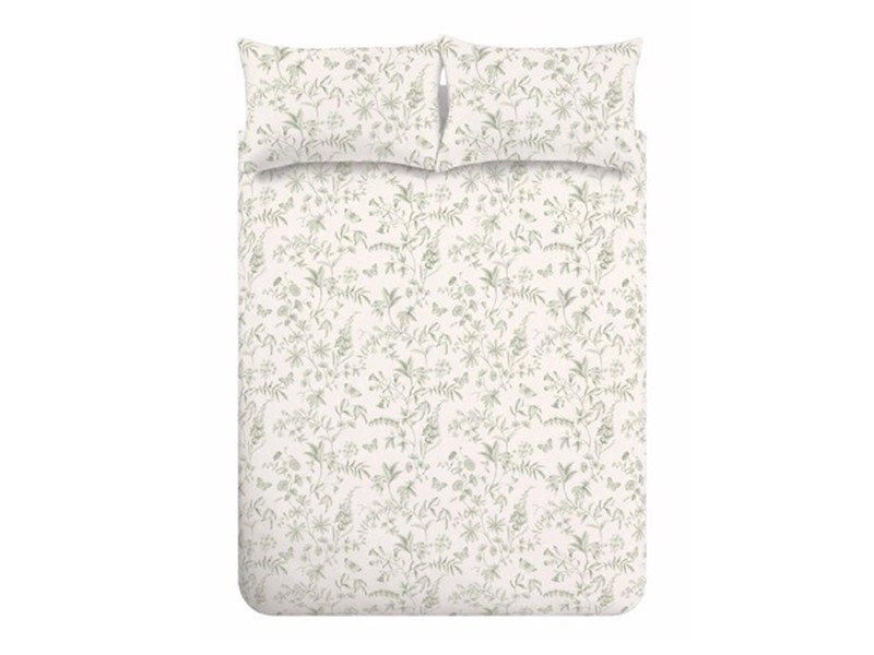 Bianca Fine Linens Thea Floral Green Duvet Cover Set6