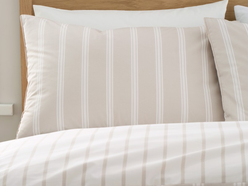 Bianca Fine Linens Ashford Stripe Natural Duvet Cover Set4