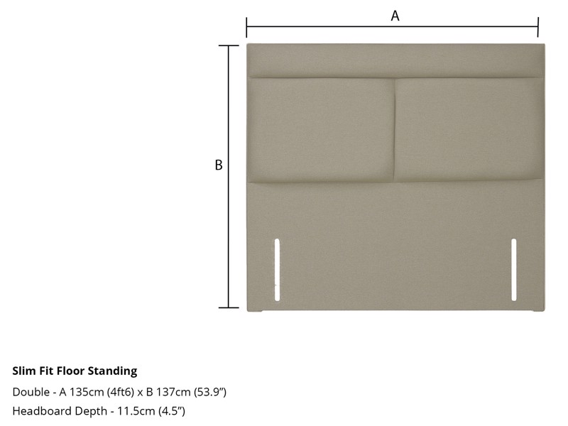 Highgrove Beds Double Size - CLEARANCE - Ex-Showroom - Tweed Wheat Norbury Headboard and Grange Ortho 1000 Divan Bed5