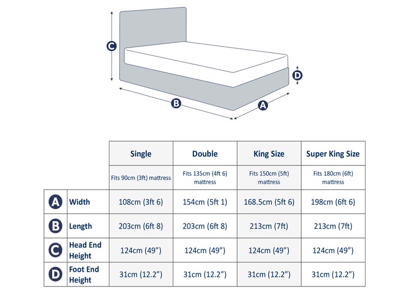 Land Of Beds Tall Mia Beige Fabric Ottoman Bed7