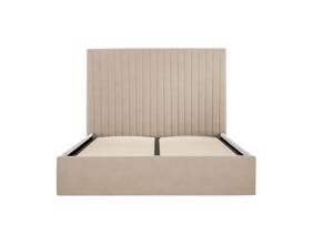 Land Of Beds Tall Mia Beige Fabric Single Ottoman Bed3