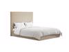 Land Of Beds Tall Mia Beige Fabric Super King Size Ottoman Bed2