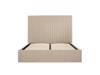 Land Of Beds Tall Mia Beige Fabric Super King Size Ottoman Bed3