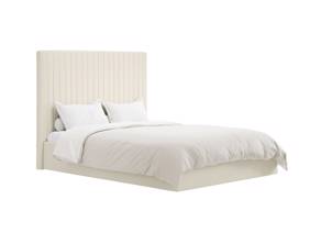 Land Of Beds Tall Mia Cream Fabric Ottoman Bed2