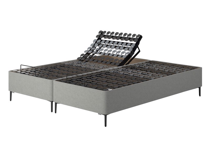 Tempur Adjustable Single Size - CLEARANCE STOCK - Soho Light Grey Suffolk Wickham Headboard and Pro Plus SmartCool Adjustable Bed5