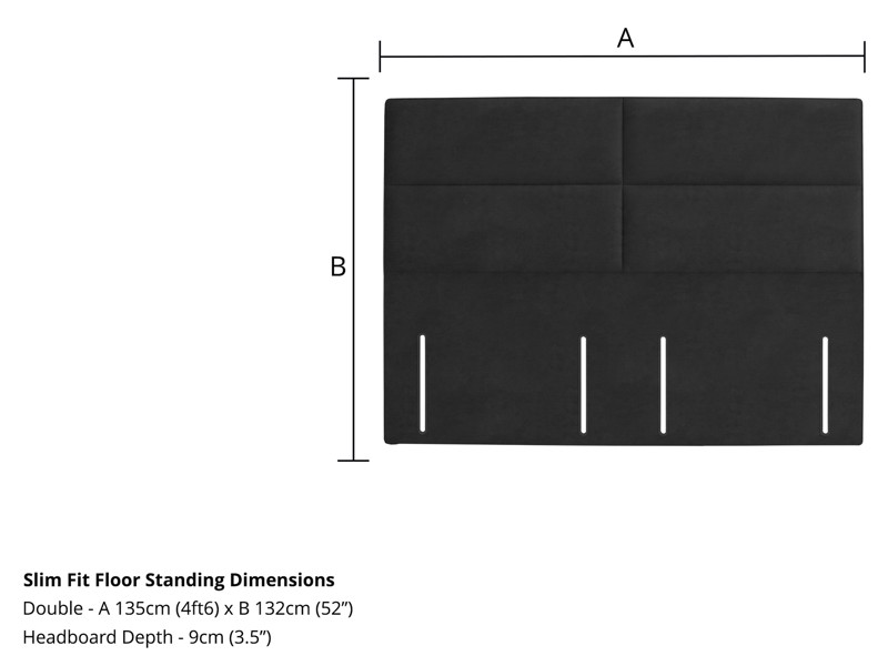 Hypnos Double Size - CLEARANCE - Ex-Showroom - Daytona Coal Gabriella Headboard with Platform Top Bed Base5