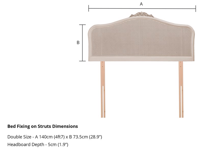 Land Of Beds Double Size - CLEARANCE STOCK - Avebury Rattan Headboard5