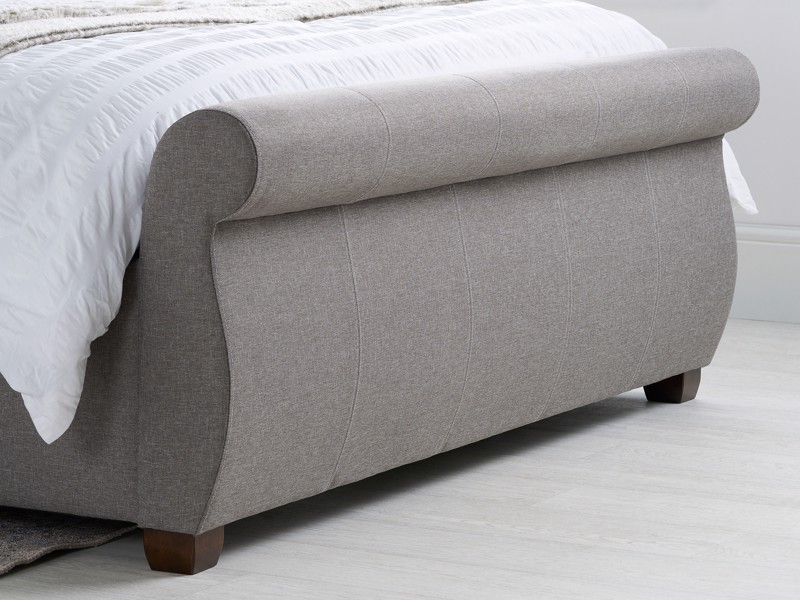Land Of Beds Lily Grey Fabric Bed Frame3