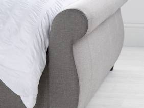 Land Of Beds Lily Grey Fabric Bed Frame6