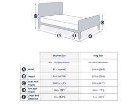 Land Of Beds Lily Grey Fabric Bed Frame8