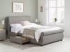 Land Of Beds Lily Grey Fabric Bed Frame2
