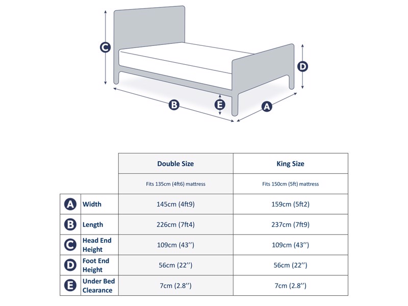 Land Of Beds Lily Grey Fabric Bed Frame6