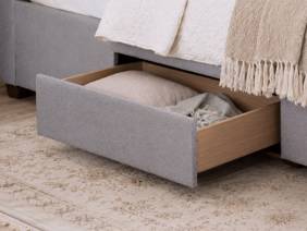 Land Of Beds Lily Grey Fabric Bed Frame5